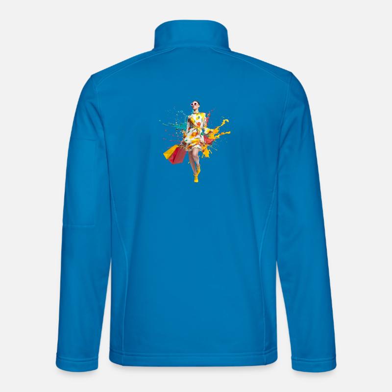 Farbspritzer Kleidkunst im Kaufrausch - Unisex Softshelljacke - Lichtblau