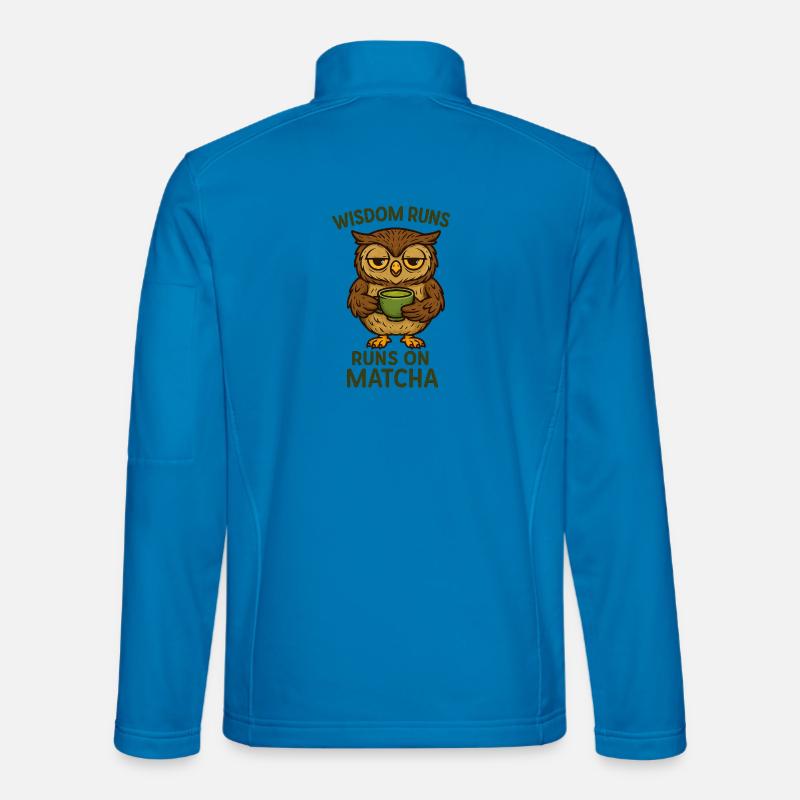 Matcha Owl / Eagle Owl - Unisex Softshell Jacket - light blue