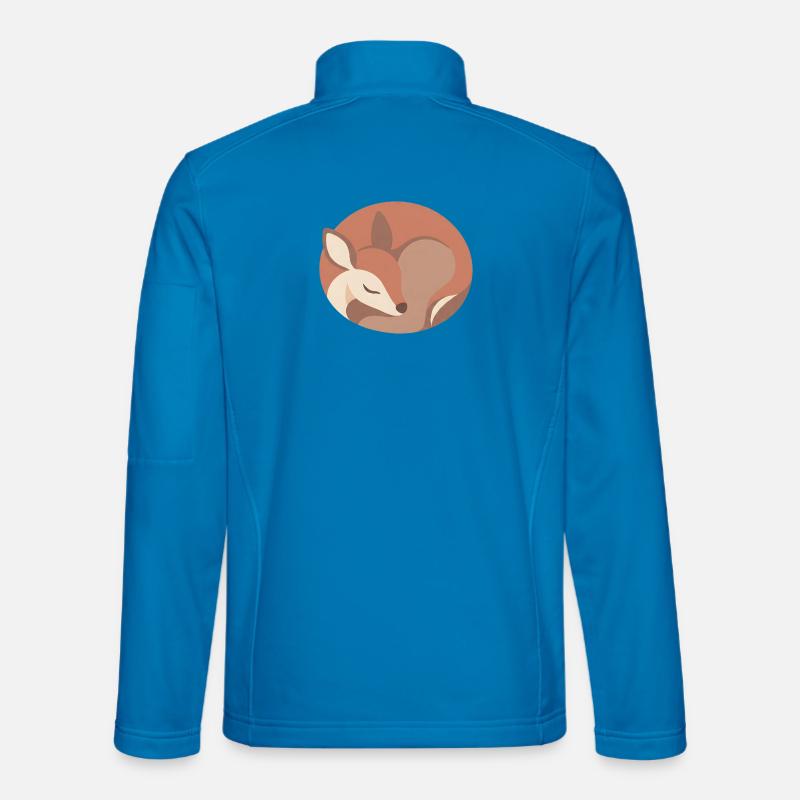 Sleeping Fox in Soft Palette - Unisex Softshell Jacket - light blue