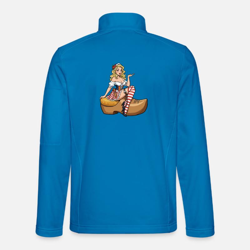 Holland-Pin-up in Verstopfung - Unisex Softshelljacke - Lichtblau