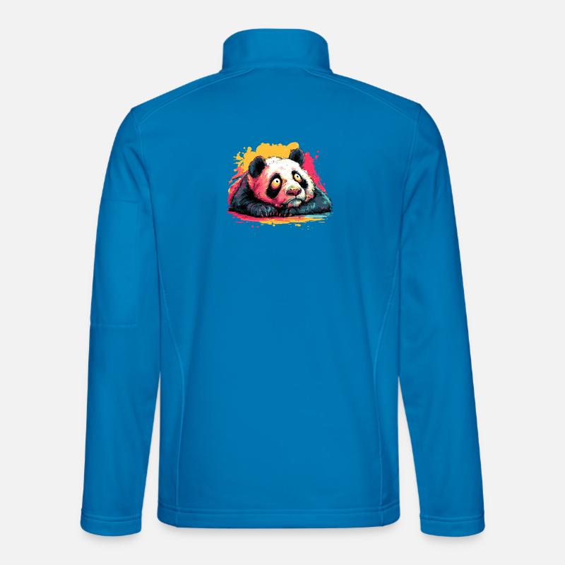 Panda Dream View Paint Splash - Unisex Softshell Jacket - light blue