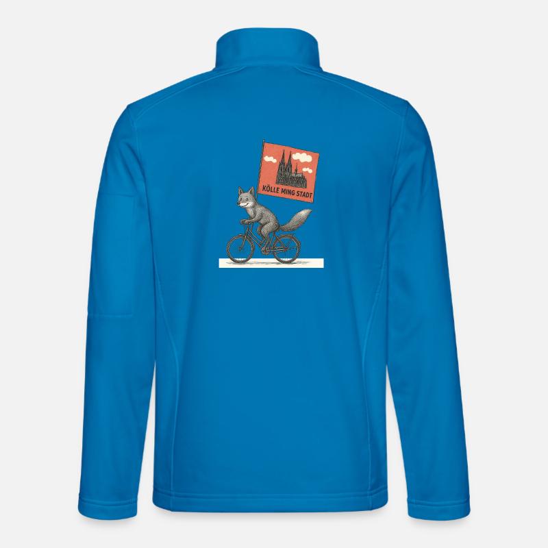Cologne Fox on Bicycle - Unisex Softshell Jacket - light blue