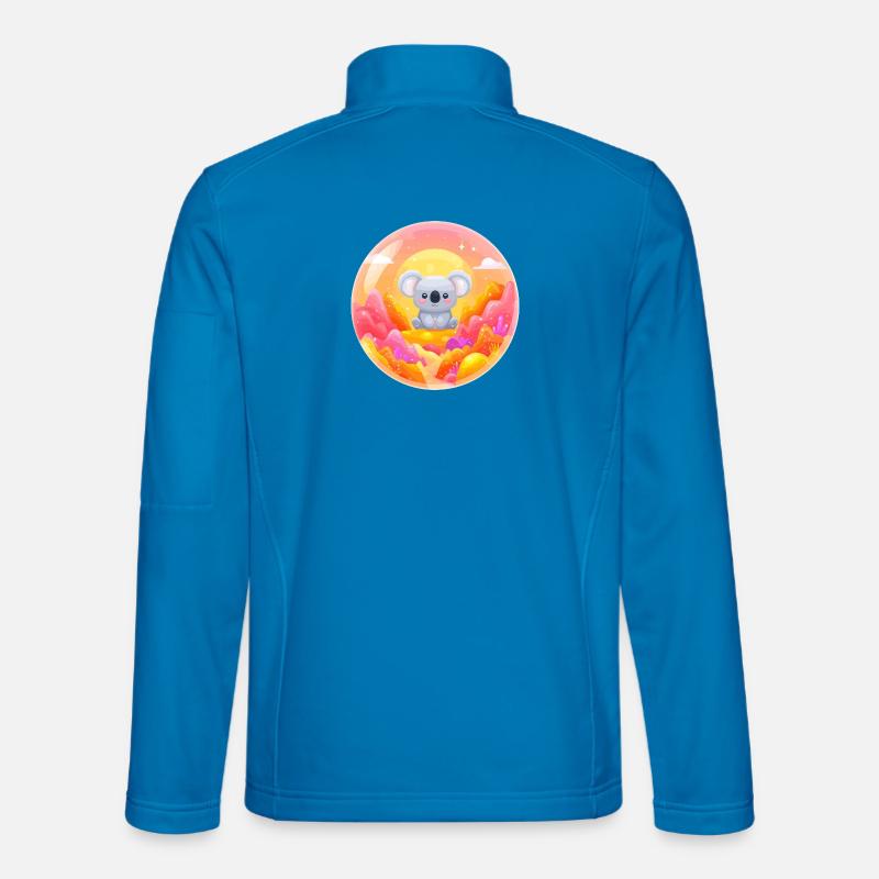 Koala im Neon-Wunderland - Unisex Softshelljacke - Lichtblau