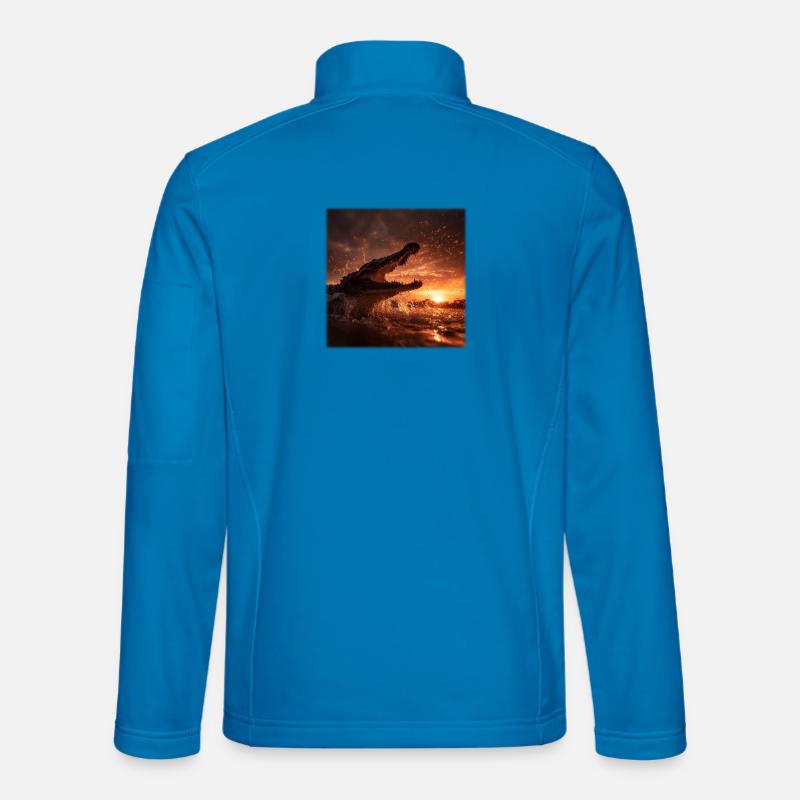 Wild Crocodile Action Sunset River - Unisex Softshell Jacket - light blue