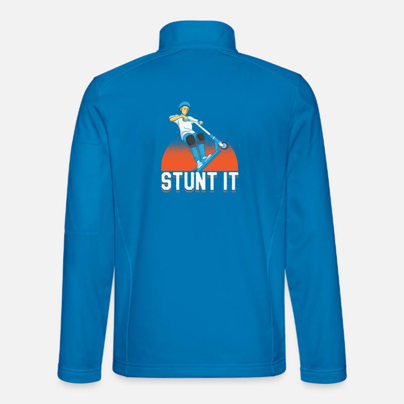 Stunt It Scooter Trick Rider Design - Unisex Softshell Jacket - light blue