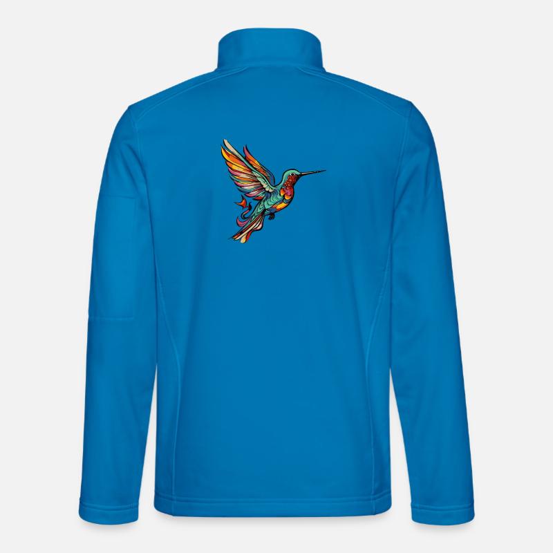 Hummingbird Bird Comic Unisex Softshell Jacket
