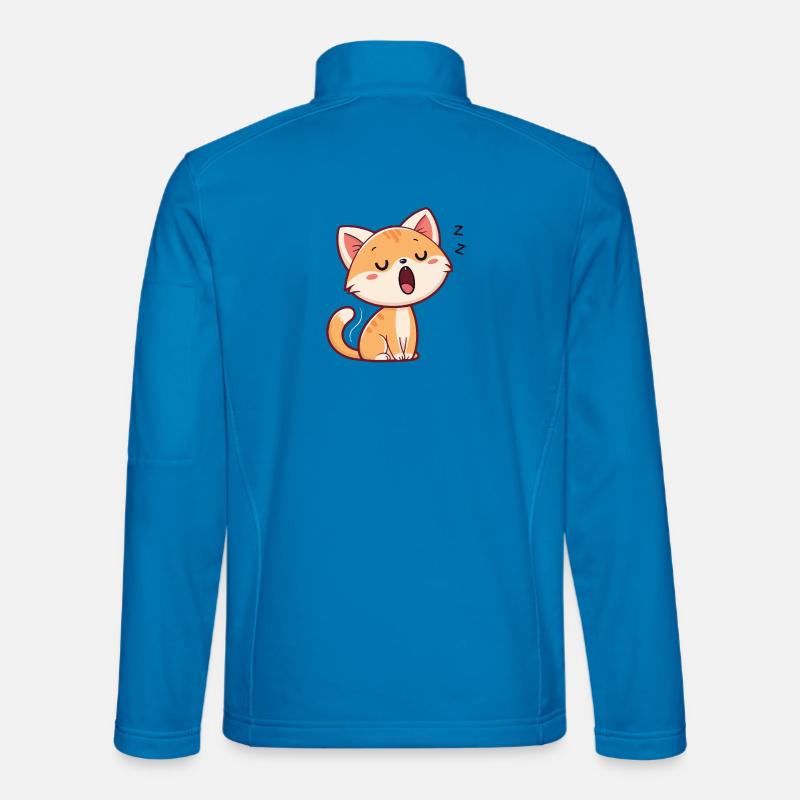 Pastel Sleeping Kitten - Unisex Softshell Jacket - light blue