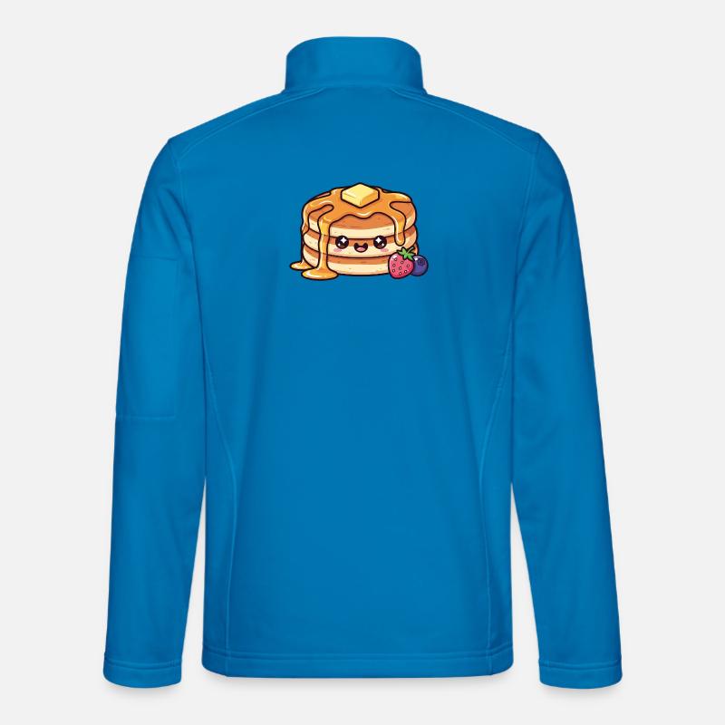 Kawaii-Sirup-Pfannkuchen mit Beeren - Unisex Softshelljacke - Lichtblau