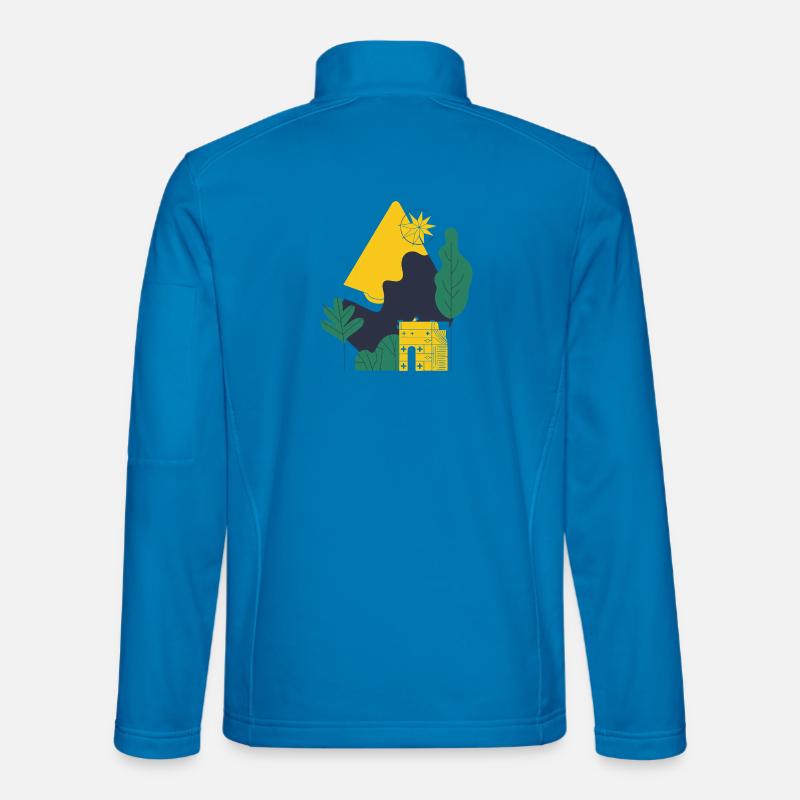 Abstract Desert Landscape - Unisex Softshell Jacket - light blue