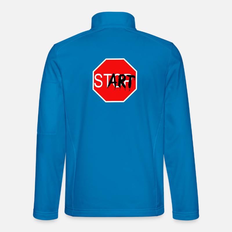 Start Sign Graffiti Stop Sign - Unisex Softshell Jacket - light blue