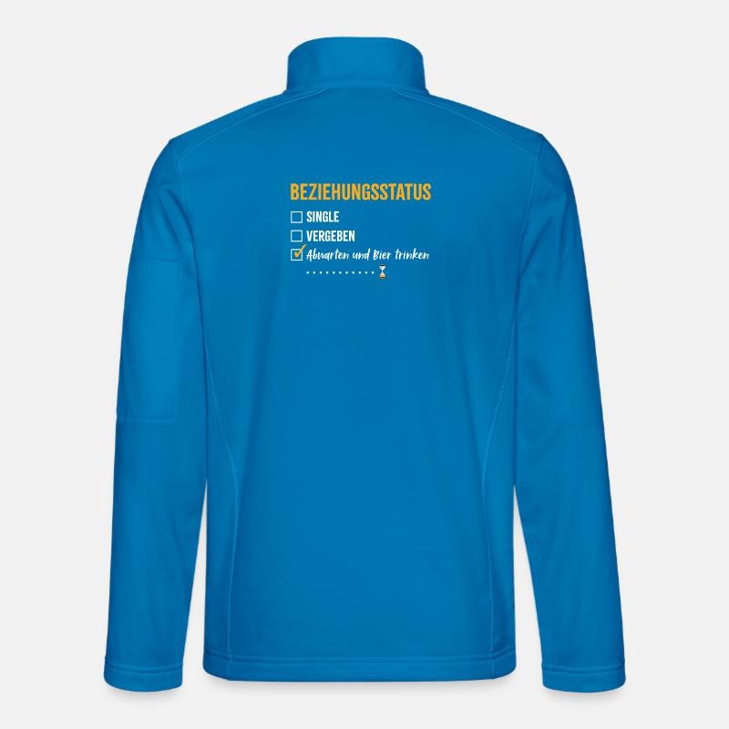 Beziehungsstatus Abwarten und Bier trinken - Unisex Softshelljacke - Lichtblau