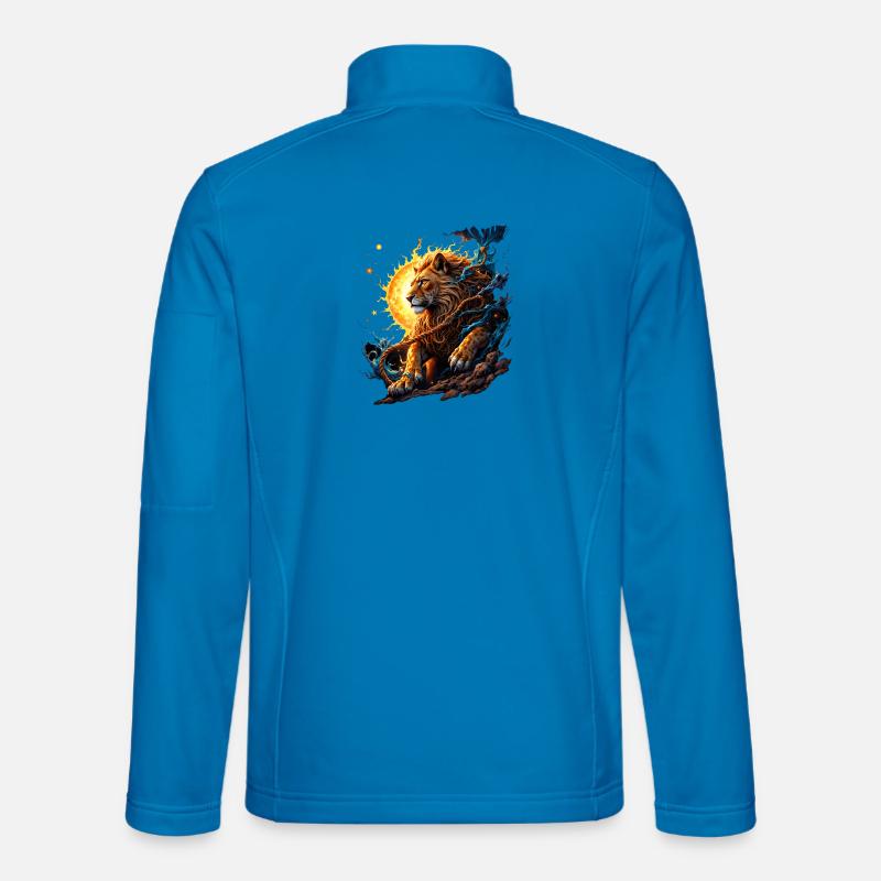 Tigre Élémentaire : Feu et Lune Veste en tissu softshell Unisexe