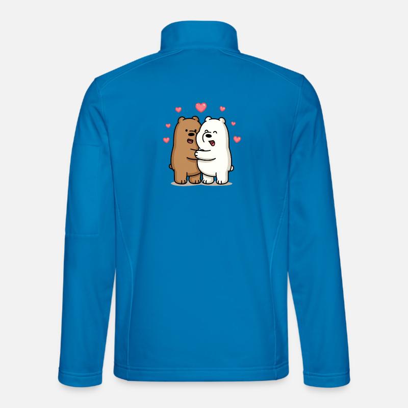 Hugging bears with hearts - Unisex Softshell Jacket - light blue