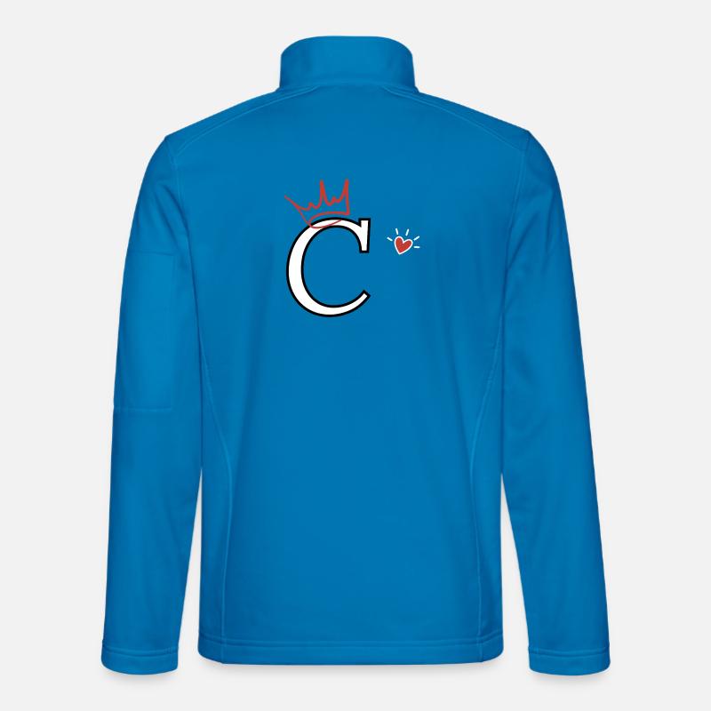 Buchstabe c Kronenherz - Unisex Softshelljacke - Lichtblau