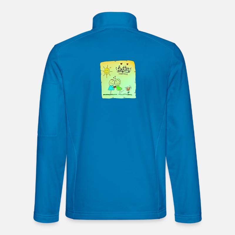 Better together Drawing - Unisex Softshell Jacket - light blue