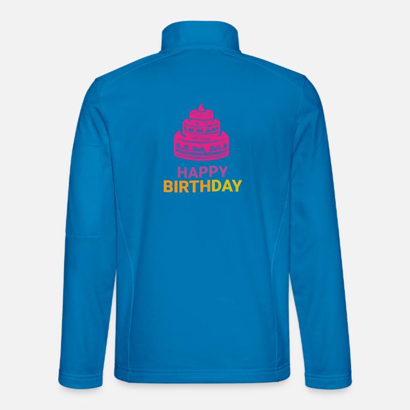Layered Birthday Cake Emblem - Unisex Softshell Jacket - light blue