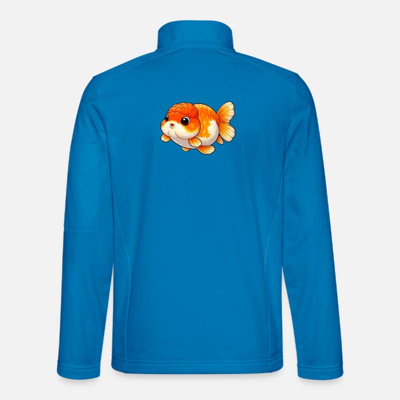 Ranchu Lover Orange / White Edition - Unisex Softshell Jacket - light blue
