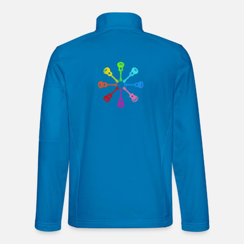 Hawaiian Ukulele Uke Rainbow - Unisex Softshelljacke - Lichtblau