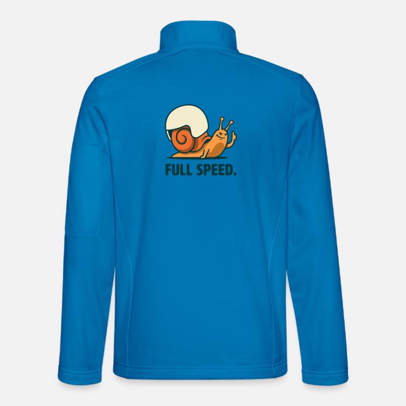 Snail at Full Speed - Unisex Softshell Jacket - light blue