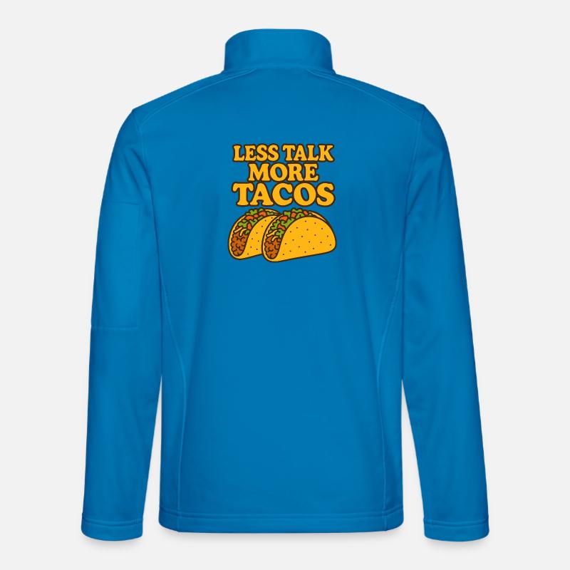Weniger reden, mehr Tacos - Unisex Softshelljacke - Lichtblau
