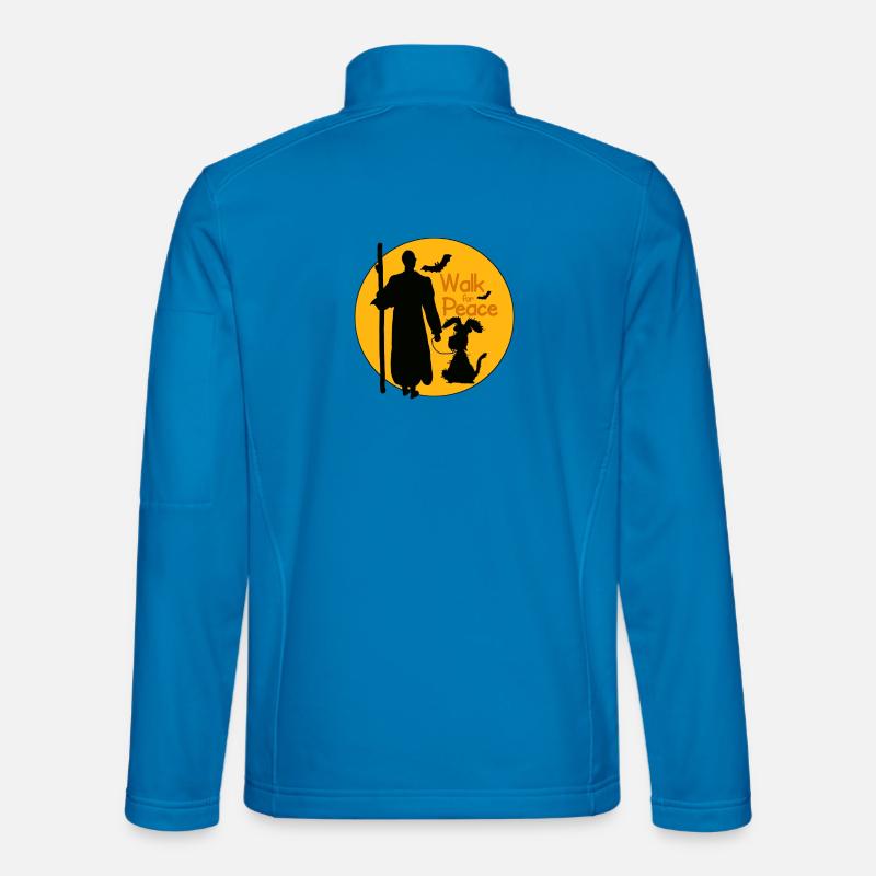 walk for peace spruch - Unisex Softshelljacke - Lichtblau