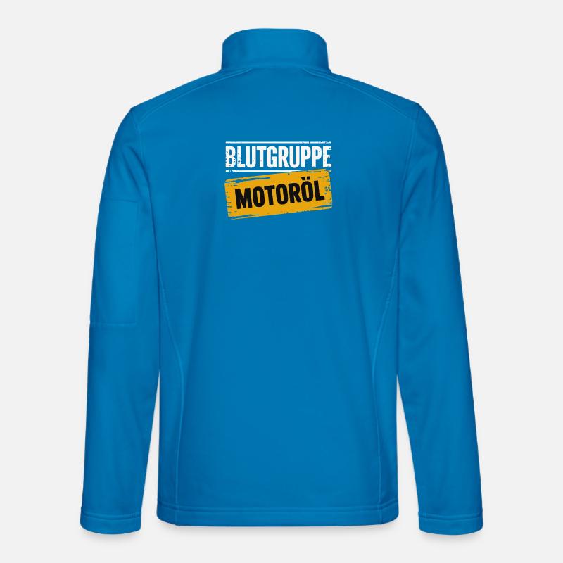 Blutgruppe Motoröl Schrauber Design - Unisex Softshelljacke - Lichtblau