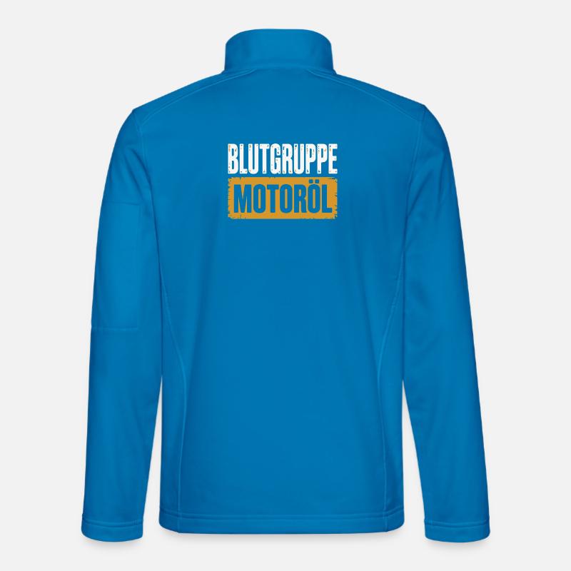 Blutgruppe Motoröl Schrauber Design - Unisex Softshelljacke - Lichtblau