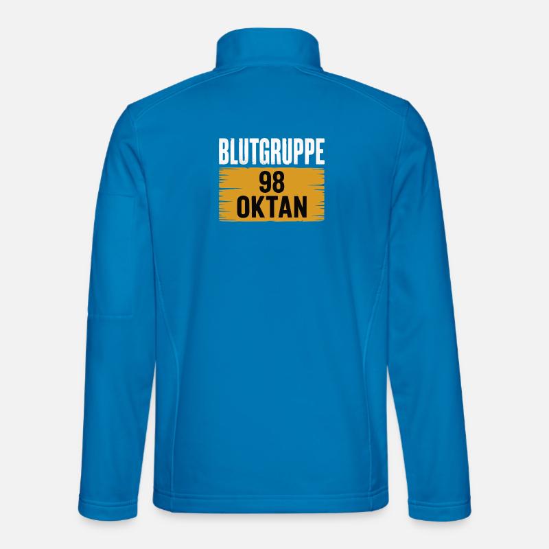 Blutgruppe 98 Oktan - Benzin Design - Unisex Softshelljacke - Lichtblau