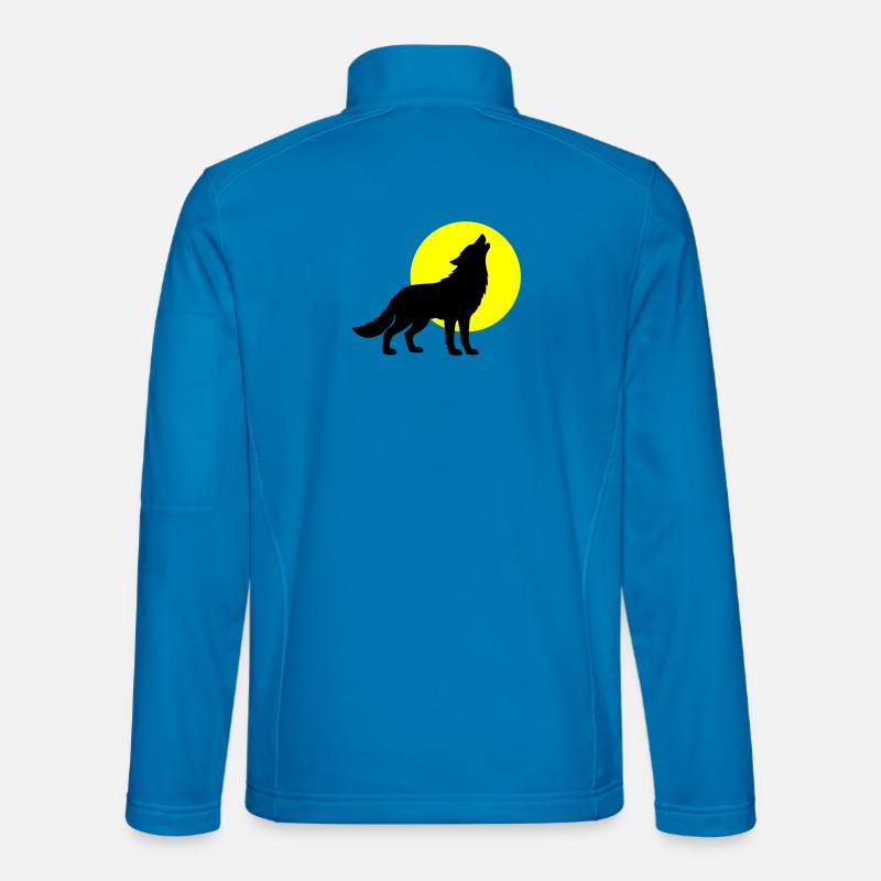 Wolf Silhouette - Unisex Softshell Jacket - light blue