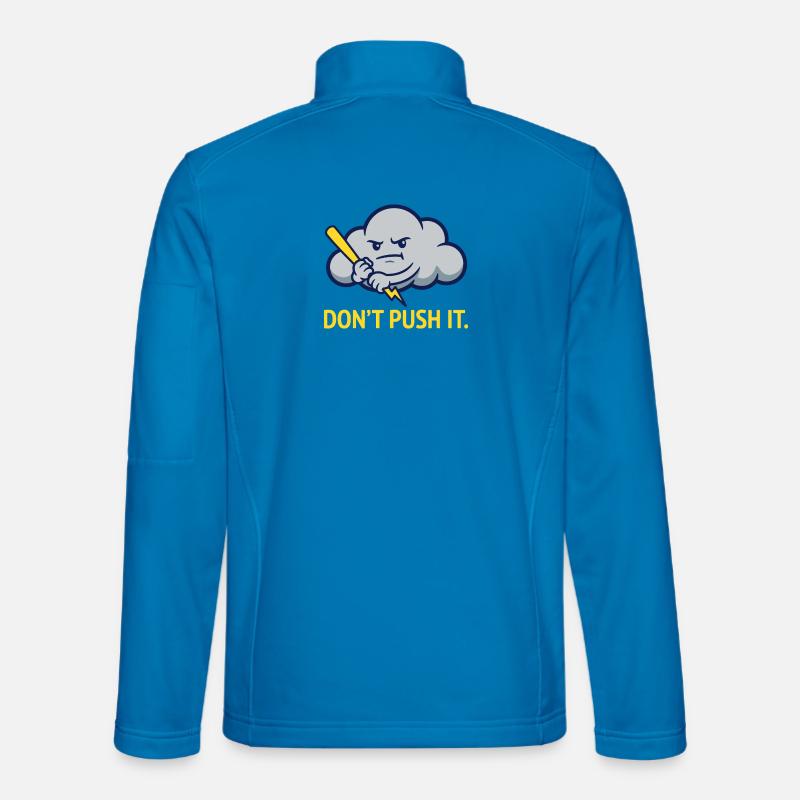 The Grumpy Storm Cloud Warning - Unisex Softshell Jacket - light blue