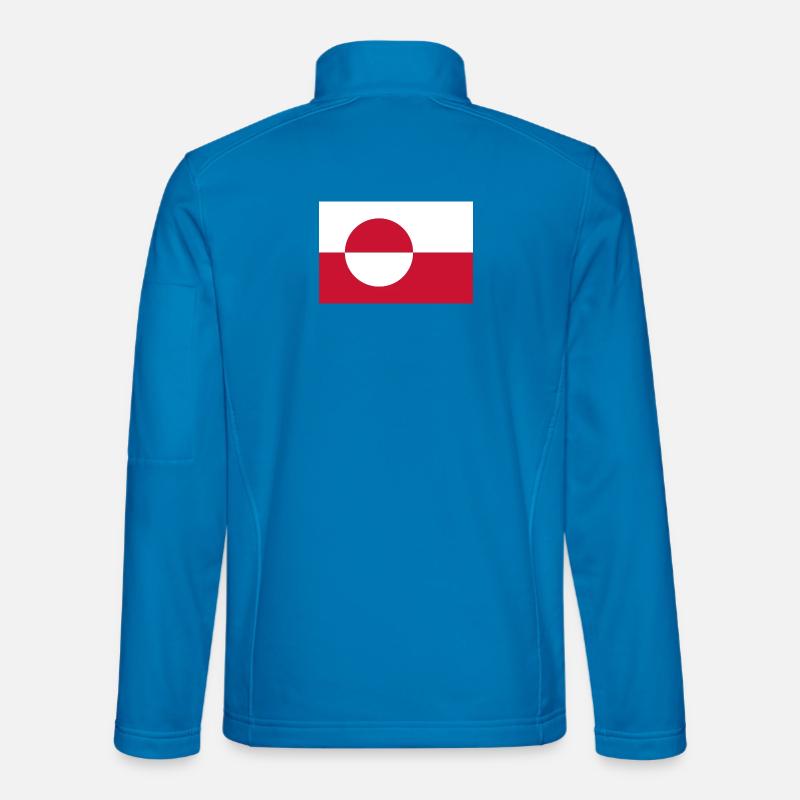 Flagge von Grönland - Unisex Softshelljacke - Lichtblau