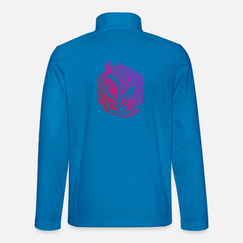 Kurz und klar Windsurfing - Unisex Softshelljacke - Lichtblau