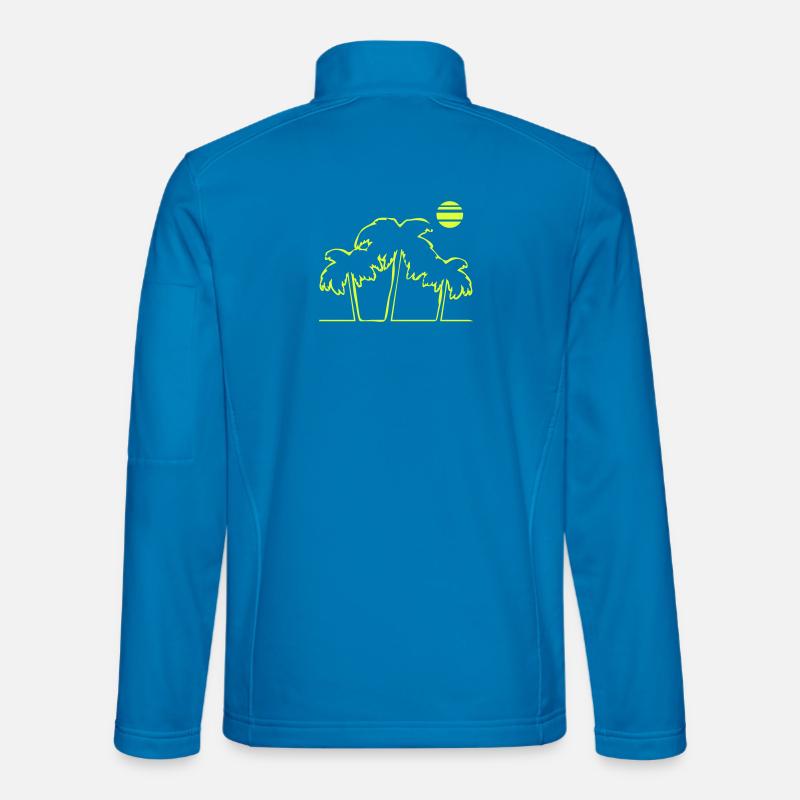 Île de la plage Palm Trees - Veste en tissu softshell Unisexe - bleu clair
