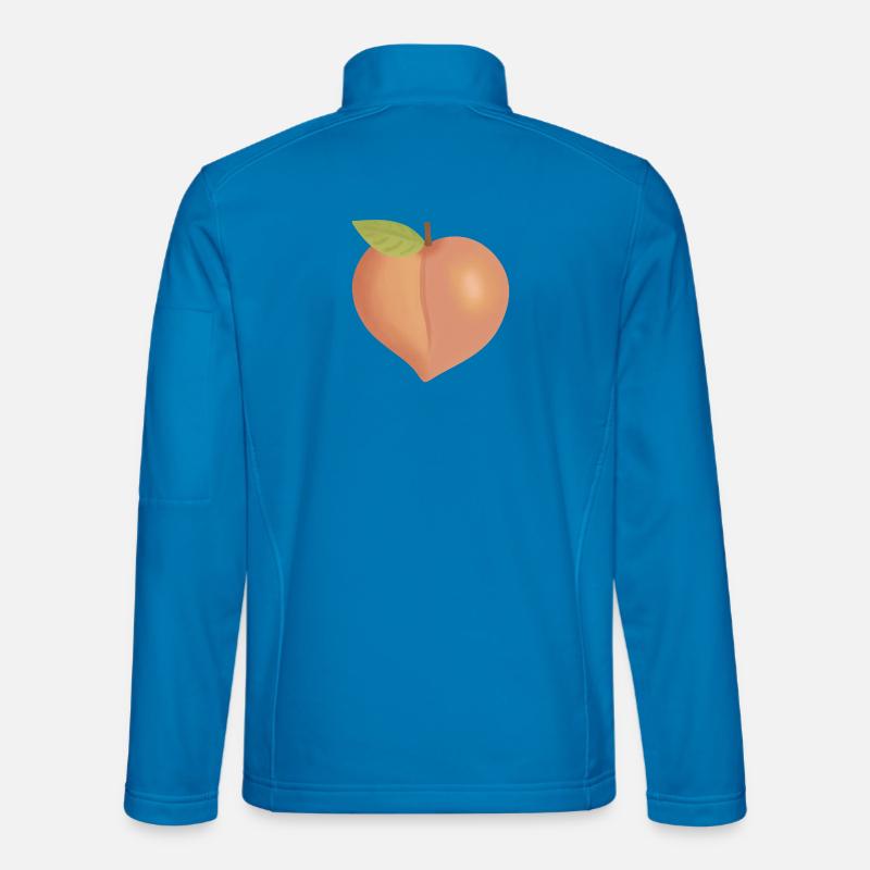 Peach with Leaf - Unisex Softshell Jacket - light blue