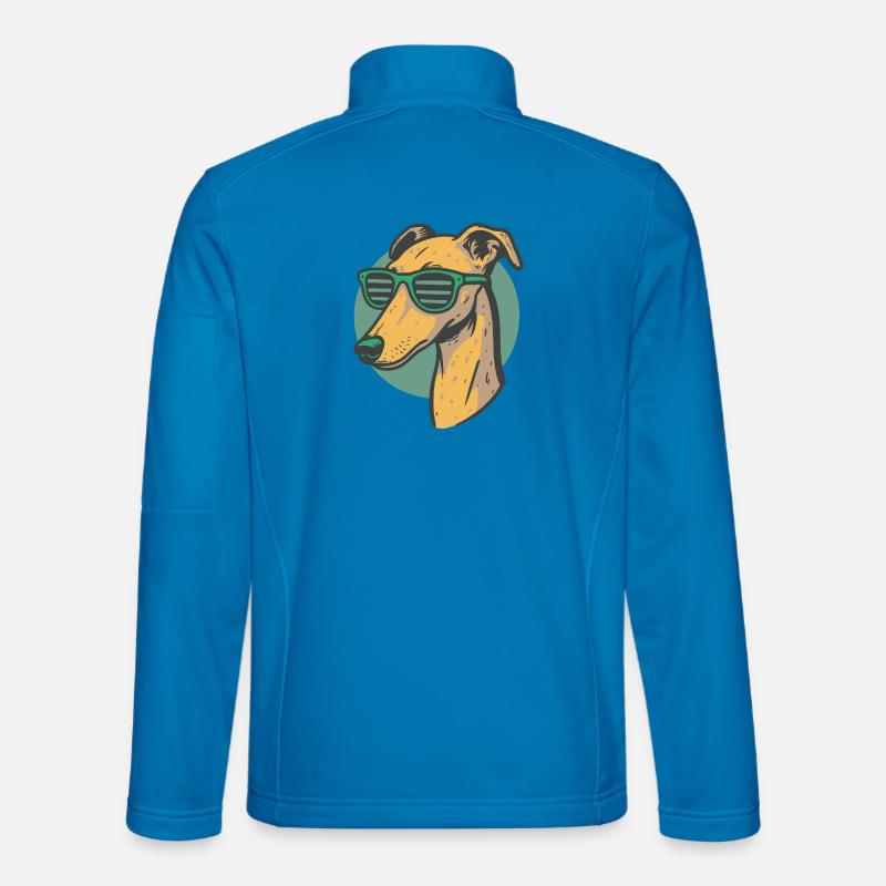 Windhund, Galgo - Unisex Softshelljacke - Lichtblau