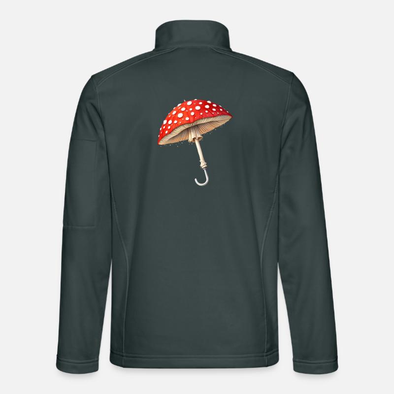 Toadstool Umbrella Fantasy Design Unisex Softshell Jacket