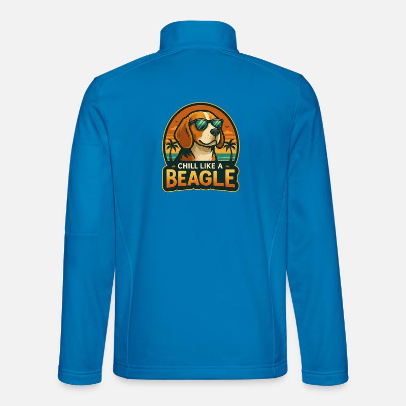 Chill wie ein Beagle - Unisex Softshelljacke - Lichtblau