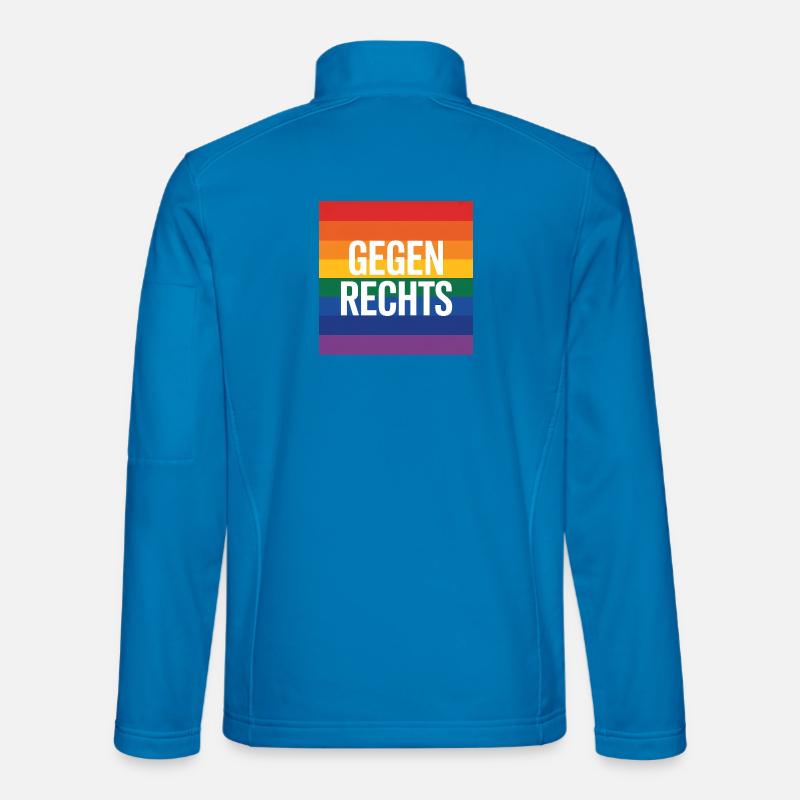 Gegen Rechts - Antifa Regenbogen Tee - Unisex Softshelljacke - Lichtblau