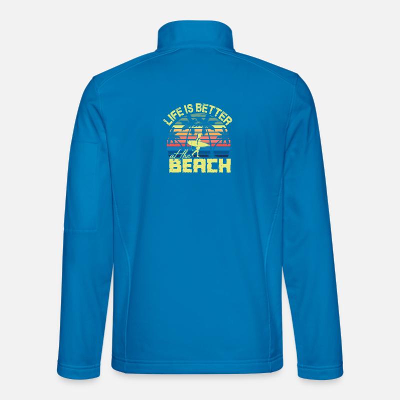 Beach Surfer Retro Sunset - Unisex Softshelljacke - Lichtblau