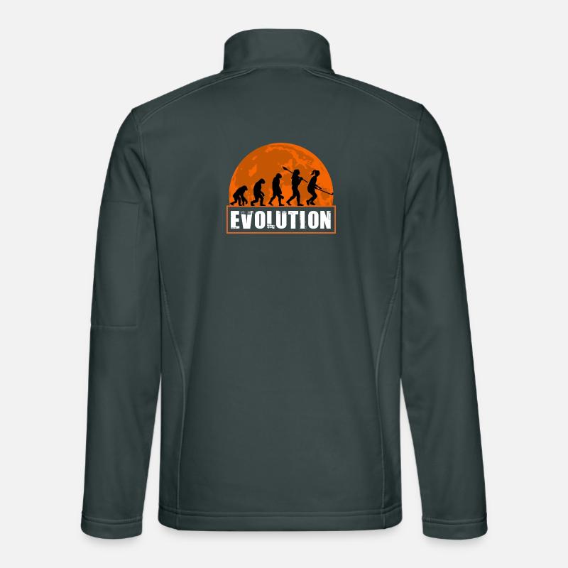 Field Hockey Evolution Silhouette Sunset Unisex Softshelljacke