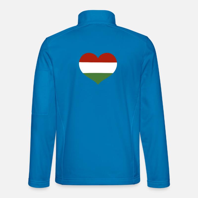 Herz der ungarischen Flagge - Unisex Softshelljacke - Lichtblau