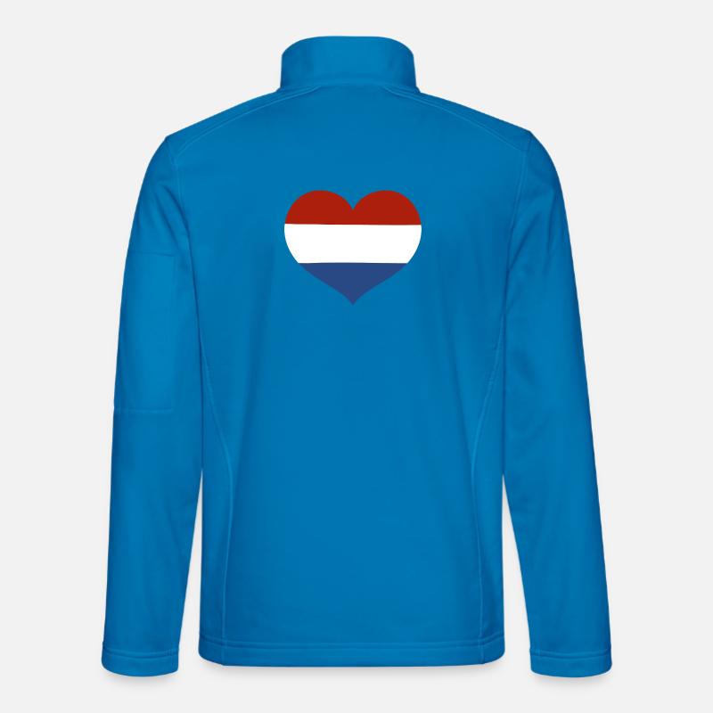 Herz der Niederländischen Flagge - Unisex Softshelljacke - Lichtblau