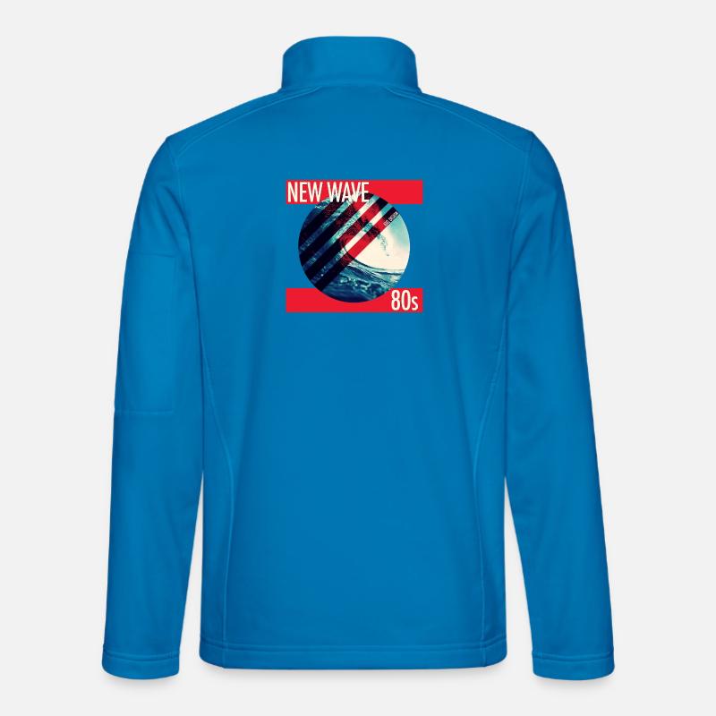 New Wave Neon Surf 80s - Unisex Softshell Jacket - light blue