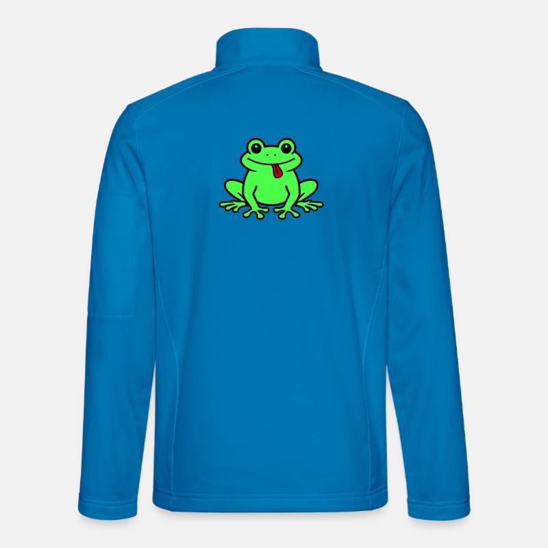 Kröte Comic Frosch - Unisex Softshelljacke - Lichtblau