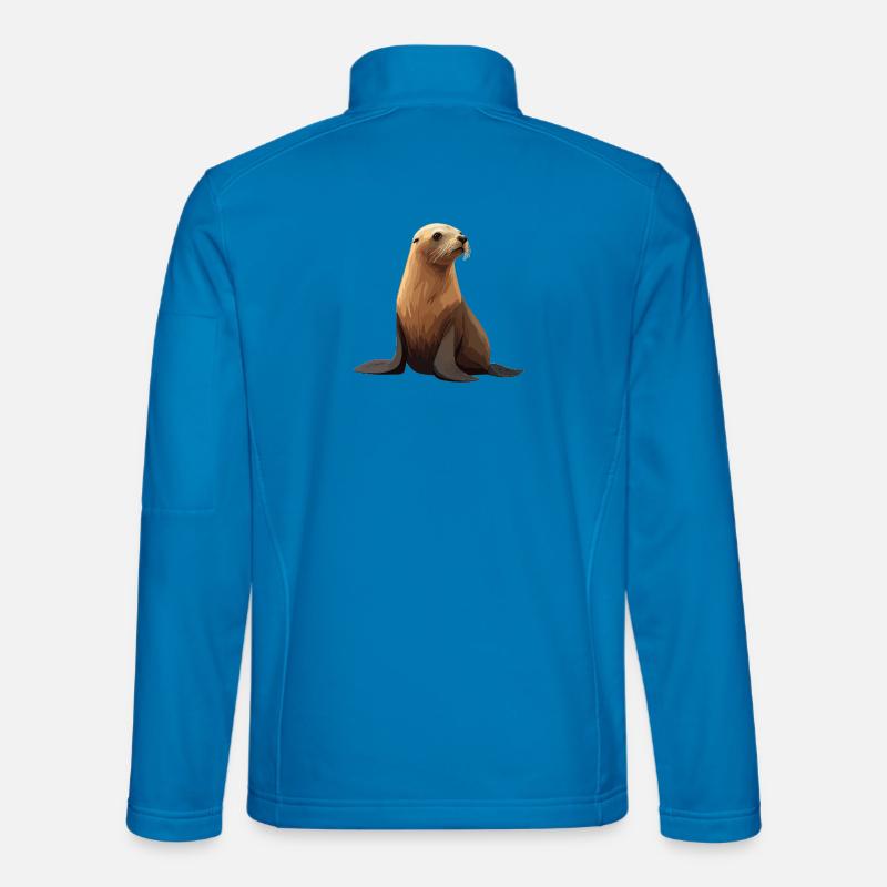 Seelöwen Seelöwe - Unisex Softshelljacke - Lichtblau
