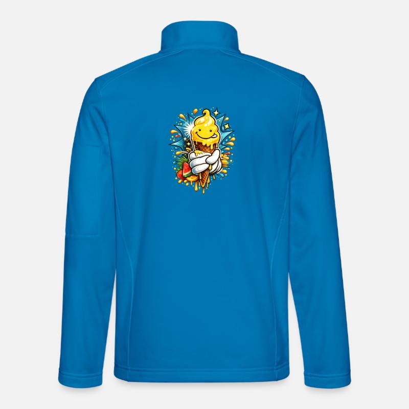 Fröhliche Schmelzende Eiscreme Illustration  Unisex Softshell Jacket