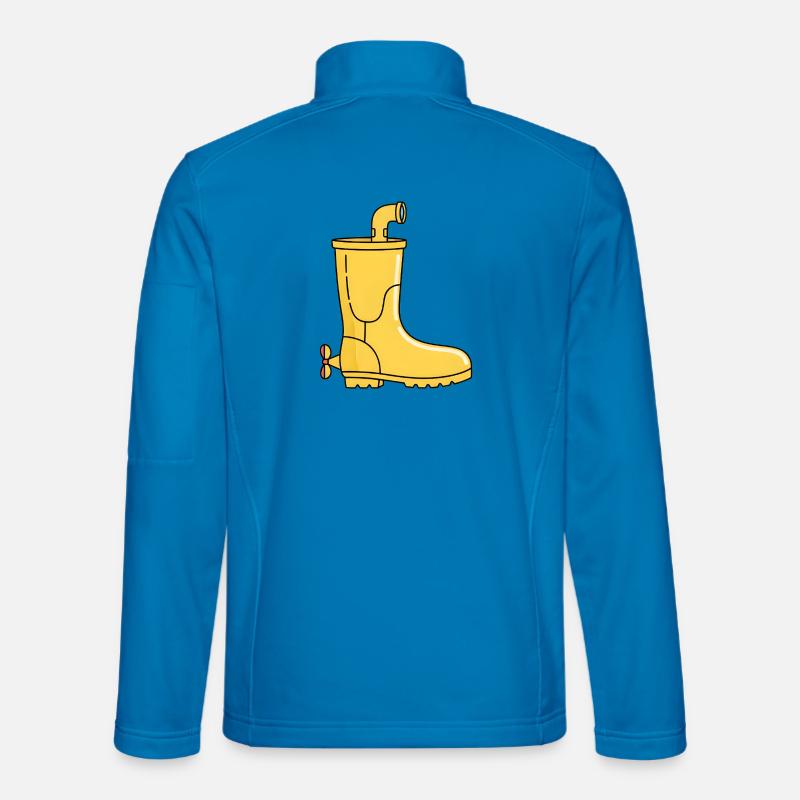 U-Boot-Regenstiefel / Yellow Submarine Boots - Unisex Softshelljacke - Lichtblau