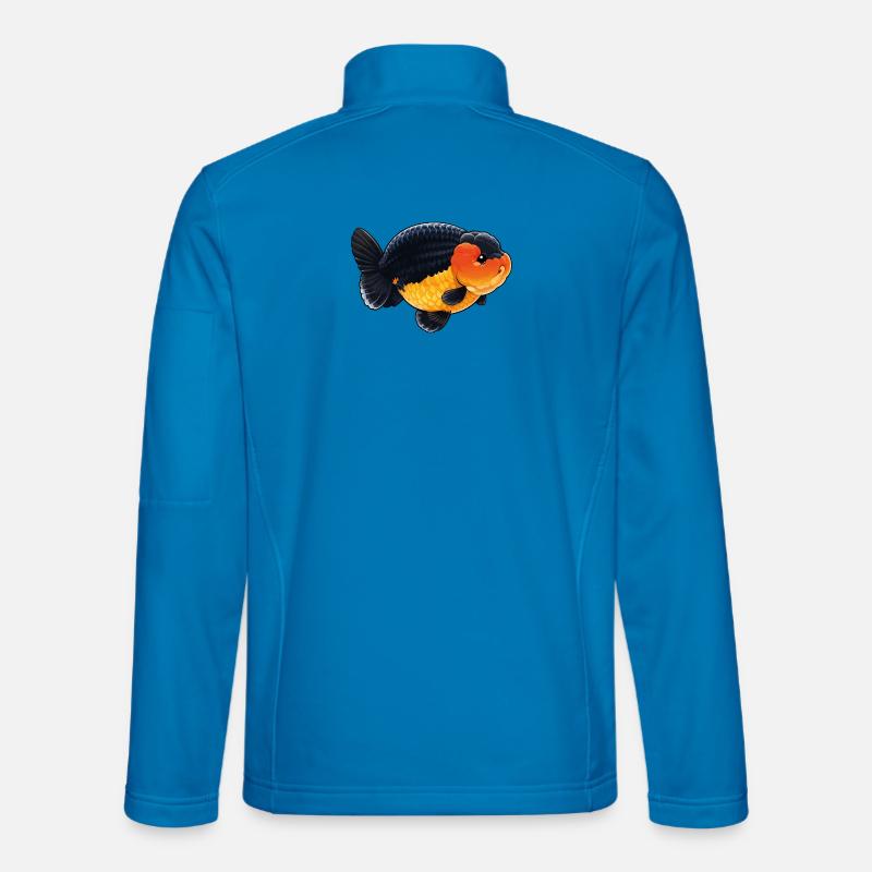 Poisson rouge de haute qualité Ranchu Orange Noir Veste en tissu softshell Unisexe
