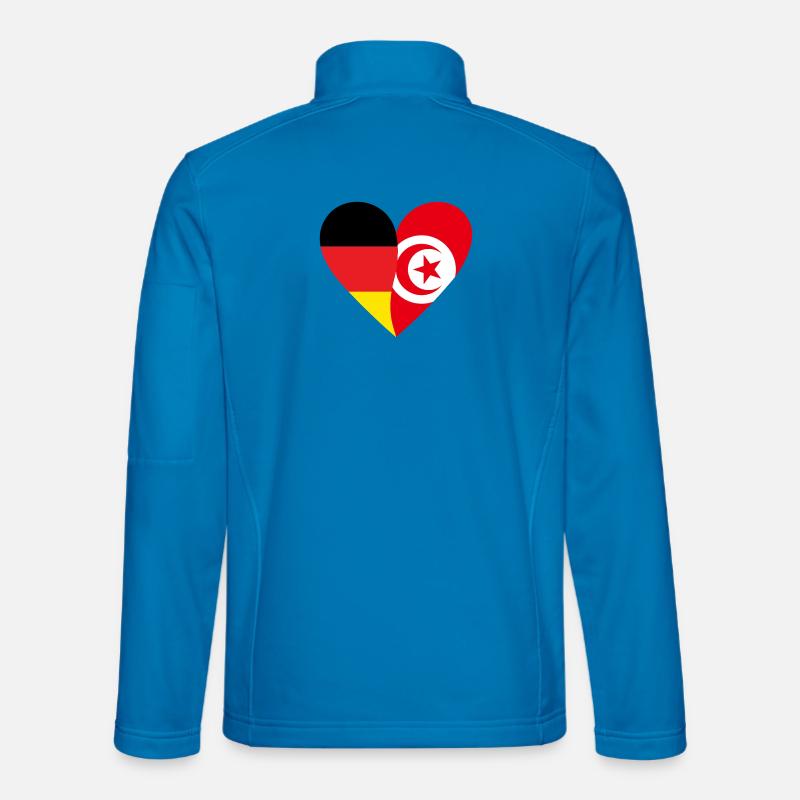 Herz der zwei Länder - Unisex Softshelljacke - Lichtblau