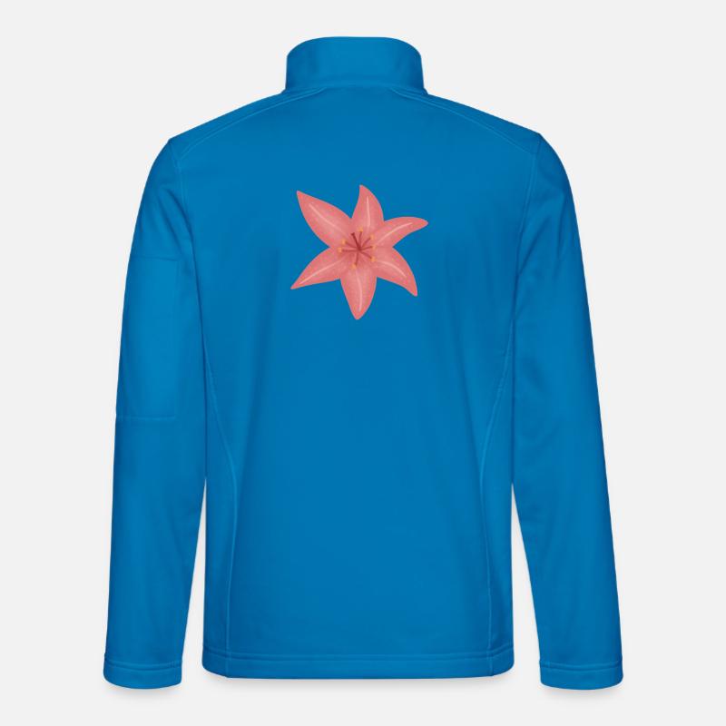 Illustration de fleur de lys rose - Veste en tissu softshell Unisexe - bleu clair